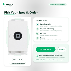 Kolani Weibliches IEC TV-Koaxialbuchsenmodul, 75 Ohm 23x36mm Antennenanschluss für TV <span class=keywords><strong>FM</strong></span> CATV mit Abschirmklemme und Kernschraube - Product Image 5