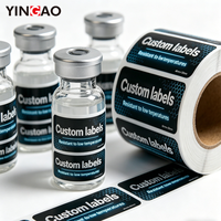 Étiquettes personnalisées en rouleau pour flacons 3ml 5ml 10ml, autocollants résistants aux UV, à l'eau et aux basses températures, avec logo, pour petits flacons de laboratoire