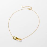 Collier pendentif Gaovo tendance vintage en acier inoxydable plaqué or 18 carats avec chaîne à maillons en zircon en forme de cœur et insert de cercle