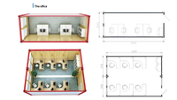 Maisons en conteneur Conception modulaire Construction à faible coût Bureaux préfabriqués