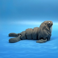 Figura de acción articulada de foca de juguete impresa en 3D, modelo de animal marino, simulación de mascota linda, pequeño adorno de escritorio