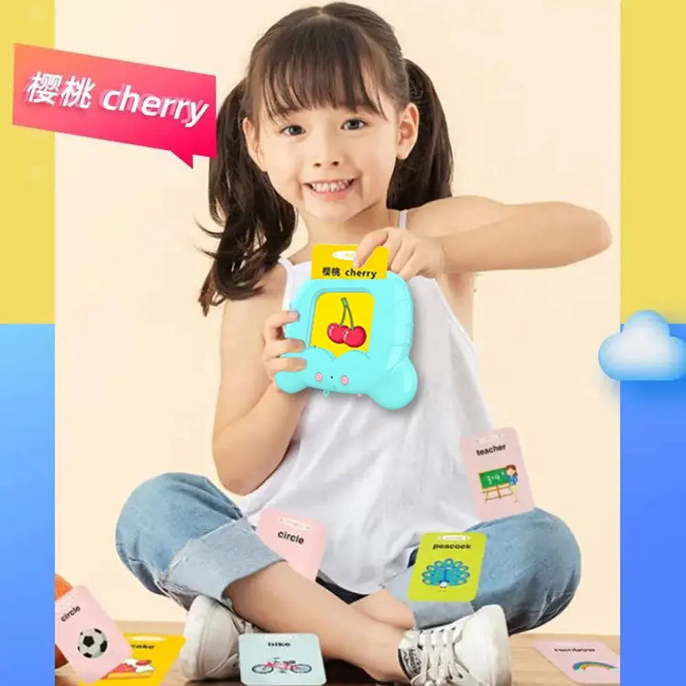 Hot pre-school education toddler phonics card readers dealer machine electronic baby learning toys alphabet talking flash cards