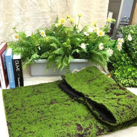 Tapis de mousse artificielle vert émeraude, mélange jaune-brun, gazon floqué pour bonsaï, micro-paysage, modèle de table de sable