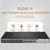 Switch de Acceso Gigabit Totalmente Administrado H3C S5000X-EI, Uplink de 10G, 24-48 Puertos, Opción con POE, Apilable para Redes Empresariales