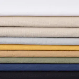 Custom Design Solid Color Breathable Woven Nylon Cotton Solid Dyed Fabrics For Coat