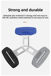 Fibbia di Sicurezza per Cintura Auto B-5555 con Chiusura Colorata, 21cm Universale, Stile Curvo in Plastica - Product Image 6