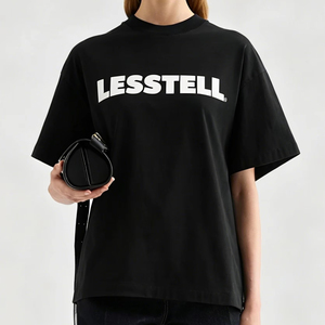 Camisetas de Diseño LTD-MT1083 al por Mayor, Camisetas Gráficas Urbanas con Estampado de Alto Contraste en Negro para <span class=keywords><strong>Hombre</strong></span> y Mujer - Product Image 1