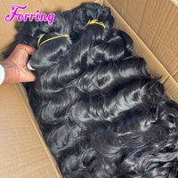 Cheveux vierges non traités de haute qualité 15A, alignés dans le sens de la cuticule, origine Vietnamienne et Cambodgienne, double épaisseur, ondulation naturelle, en paquet pour tissage