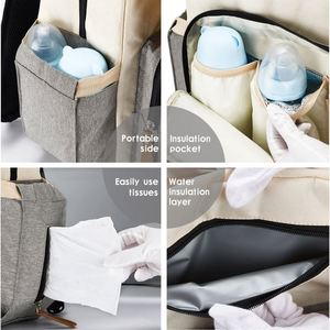 Sac à langer BSCI avec matelas à langer portable, étui à sucettes et sangles pour poussette - Product Image 5