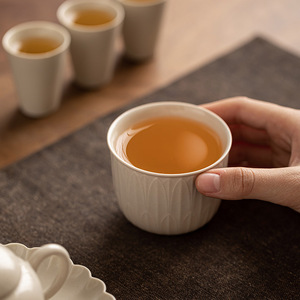 Guanlan <b>Tea</b> Wood Ash Tasting Cup Porcelain Round Single Master Cup For Kung Fu <b>Tea</b> <b>Set</b> Afternoon <b>Tea</b> Use - Product Image 4