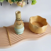 Bol de matcha japonais en bois de bambou