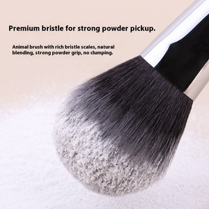 Ensemble <span class=keywords><strong>de</strong></span> 18 pinceaux <span class=keywords><strong>de</strong></span> maquillage professionnels <span class=keywords><strong>de</strong></span> haute qualité en poils synthétiques noirs <span class=keywords><strong>de</strong></span> luxe pour le visage, les yeux, les ombres à paupières, manche en bois, végan - Product Image 3