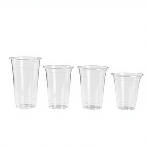 Gobelets en plastique PP transparents jetables avec logo personnalisé, gobelets à boisson, gobelets à emporter pour les fêtes, pour les boissons froides - Product Image 1