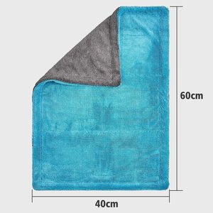 Toalla de microfibra para lavado de coches, diseño de doble pelo, 1200GSM, bucle retorcido, secado rápido, paño ecológico para detallado automotriz sin rayas - Product Image 2