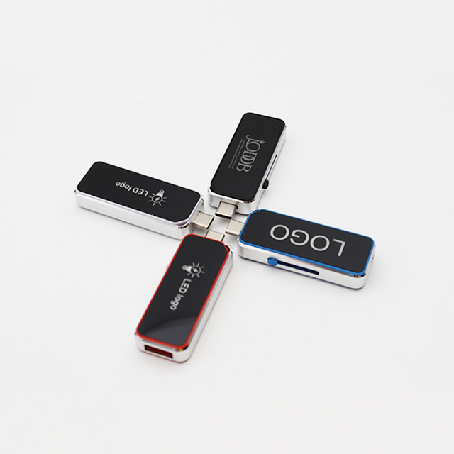 Type C Metal LED USB Flash Drive 128GB 2.0/3.0 Light Up Pendrive U Disk Key Capacity Memory Stick