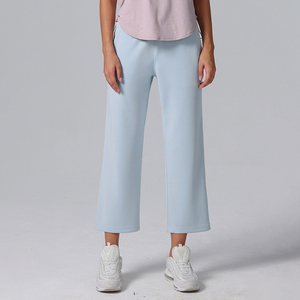 Da Jogging per il tempo libero personalizzato da donna a vita alta tuta da ginnastica a manica lunga pantaloni sportivi che corrono set di abbigliamento sportivo per il Fitness da donna - Product Image 5