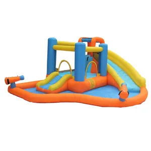 water slide pool kids Suppliers-Commercial Kids Funny Inflatable Water Bouncy Jumping Castle with Slide and Pool China