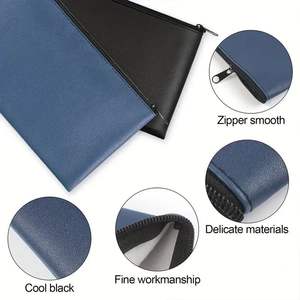 MOQ 100개 맞춤 인쇄 로고 지퍼 PU 가죽 지갑 남녀공용 컬러풀 머니 파우치 은행 보관 현금 입금 가방 - Product Image 3