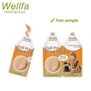 Confezionamento personalizzato di snack per gatti in alluminio di tonno di pollo Pet Pet cibo per cani sacchetto di storta sacchetto di cibo umido per gatti