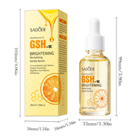 OEM ODM SADOER Marque Privée Glutathione VC Essence Liquide 30ml Sérum Visage Éclaircissant et Rajeunissant Doux