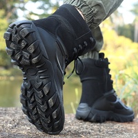 Bottes de terrain montantes pour hommes grande taille, ultra-légères, en nylon et cuir, antidérapantes, pour l'hiver et le désert