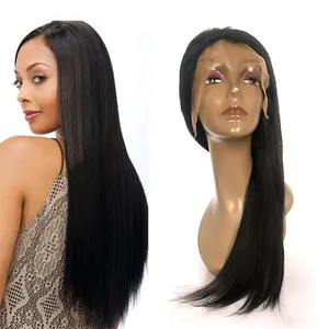 Hot selling Brazilian Human Hair Lace front Wig With Baby Hair, Supplier Natural Brazilian Hair Glueless Wigs Overnight shipping