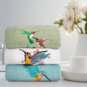 Toallas de baño de algodón personalizadas al por mayor con logotipo bordado a color, toallas de algodón de alta calidad y económicas con logotipo personalizado para uso doméstico y hotelero - Product Image 3