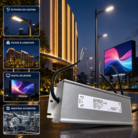 Alimentation LED extérieure IP67 à double entrée, 500W haute puissance, sortie 24V DC 20A, transformateur étanche pour éclairage
