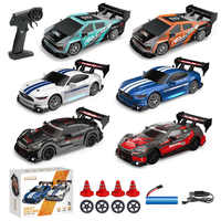 Voiture télécommandée AiJH 1:24 RC Drift 2.4GHz 4WD avec lumières LED intégrées, voiture de course sportive pour enfants