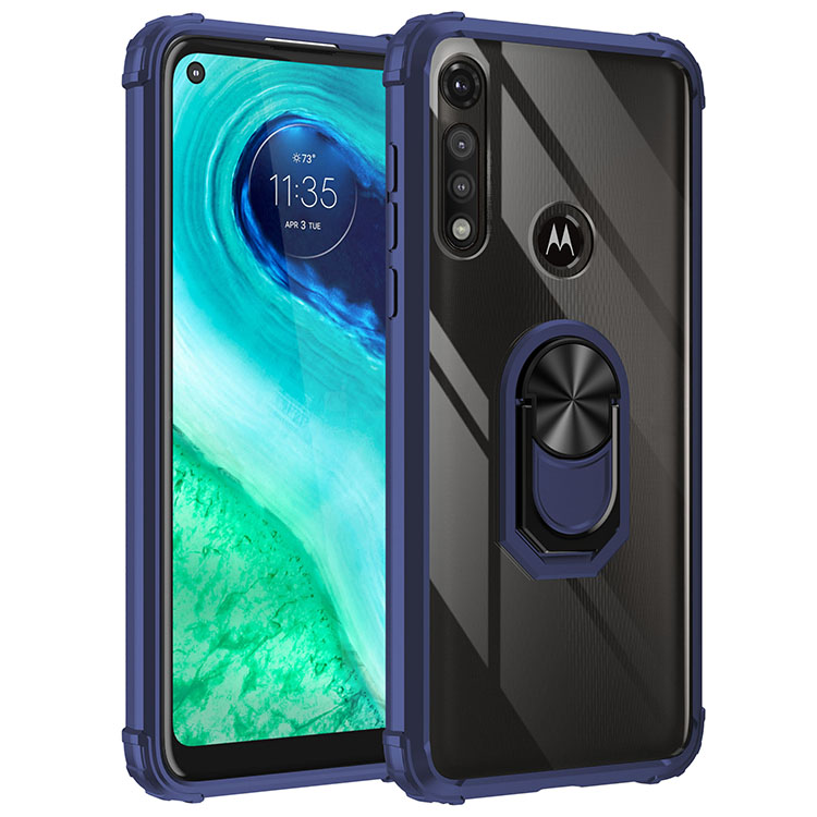 Sucnakp Motorola Moto G8 Plus Case TPU Shock Absorption Technology Raised Bezels Protective For Moto G8 Plus(TPU Blue - View #6