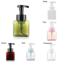 Botol busa bulat transparan PET 50ml 120ml kualitas tinggi kustom RUIPACK OEM pabrik ODM botol busa bulat dengan Set pompa uji coba portabel botol busa cuci wajah produsen/grosir