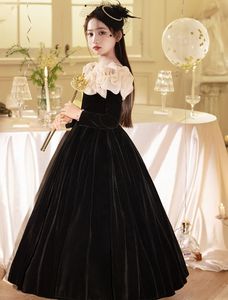 Shuoyang gaun pesta panjang untuk anak perempuan, gaun pesta panjang cantik gaya baru mode 2024 - Product Image 2