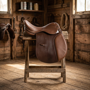 Selle de polo anglaise pour l'équitation, le dressage et le saut d'obstacles, en cuir de luxe, marque personnalisée P-GP-33233, toutes tailles, fabriquée au Pakistan - Product Image 2