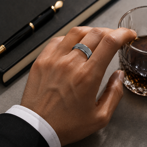 Anillo Giratorio de Malla Tejida de Acero Inoxidable 316L <span class=keywords><strong>JLM</strong></span> Direct Supply para Hombres y Mujeres, Joyería Sensorial Antiestrés - Product Image 5