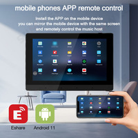 7 İnç Ev Akıllı 8x30W Güçlü Duvar Tipi Amplifikatör Android 11 Ses Sistemi Bluetooth Ses Kontrol Paneli WIFI Stereo Müzik Çalar