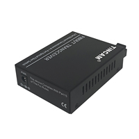 TINCAM 10/100M, 2 Puertos PoE, 1 Puerto SC, Switch PoE de Fibra Única, Conversor de Medios Dúplex para Cámaras de Seguridad CCTV e IP