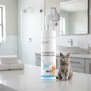 รับผลิตแบบ OEM/ODM ขายส่ง โฟมทำความสะอาดอุ้งเท้าสัตว์เลี้ยง วัสดุไม่ถักทอ ป้องกันแบคทีเรีย ช่วยรักษาความชุ่มชื้น 150 มล. ผลิตตามสั่ง - Product Image 1
