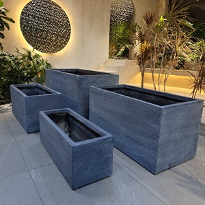 Maceta de Fibra de Arcilla Circular, Tallada a Mano, Ligera, Duradera, Ecológica, de Lujo Europeo Moderno Nórdico, para Flores Artificiales - Product Image 4