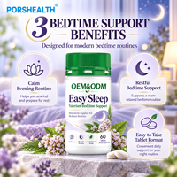 Comprimés Naturels à Base de Plantes pour le Sommeil, Marque Blanche, Magnésium & Racine de Valériane, Aide au Sommeil Profond, Usine de Suppléments OEM ODM