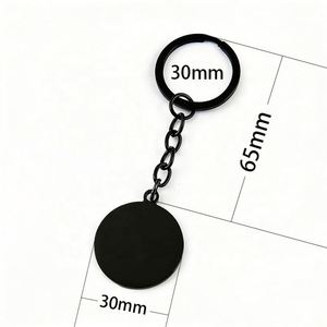 Personalized <b>Customization</b> Laser Engraving logo Printing Stainless Steel Photo Circular Blank Material Metal <b>Keychain</b> - Product Image 2