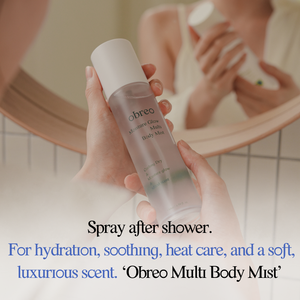 Brume corporelle multi-usages apaisante et calmante Obreo Moisture Glow à l'eau de feuilles de Centella Asiatica pour peaux sensibles et irritées - Product Image 5