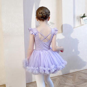 Agente de Compras en Yiwu, Siempre Disponible: Vestido de Ballet Morado Otoñal para Niñas Pequeñas, Conjunto de Dos Piezas para Danza Infantil - Product Image 3