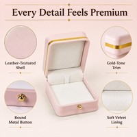 Hochwertige Schmuck-Geschenkbox Fabrik Schmuckbehälter mit Eigenem Logo Ringbox Hochzeitsringbox für Ohrring-Verpackung