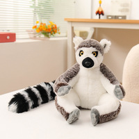 Peluche Lémur de Simulation Personnalisable, Jouets Animaux Singe Gorille, Rembourrés en Coton PP de Haute Qualité, Cadeau, Ornement, Coussin