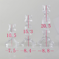 Bougeoir en forme de pilier transparent de style européen - Décoration d'intérieur durable pour les mariages et les événements festifs