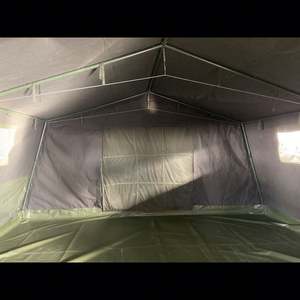 Carpa de Lona Grande Tipo Tubo, Color Verde Militar, para Cuatro Estaciones, con Certificación CE/ISO, Doble Capa, Impermeable, para 50 Personas, 3000 mm, para Camping - Product Image 4