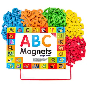 Conjunto de letras magnéticas, números de 6 cores, alfabeto, ímãs de presente para crianças pré-escolar, 212 peças