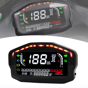 Nouveau compteur de vitesse numérique LCD universel pour moto, odomètre, tachymètre, jauge 12V, coque noire, pour le marché d'Amérique du Sud - Product Image 5