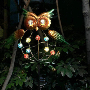 Lámpara Solar LED con Forma de Búho para Jardín, Estaca Metálica Decorativa, Resistente al Agua, Decoración para Exteriores - Product Image 4