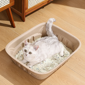 Venta Directa de Fábrica, Bandeja Desechable para Arena de Gato, Fabricada con Pulpa Moldeada Reciclada, para Uso Doméstico, a Prueba de Fugas - Product Image 2